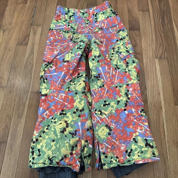 Burton Pants Unisex Candy Print Dryride Durashell Ski Snowboard Size 7-8 - Picture 4 of 9